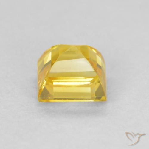 Sapphire Gemstone in 4.2 x 4.1 mm Size for Sale, Sapphire Stone in Honey Yellow Color