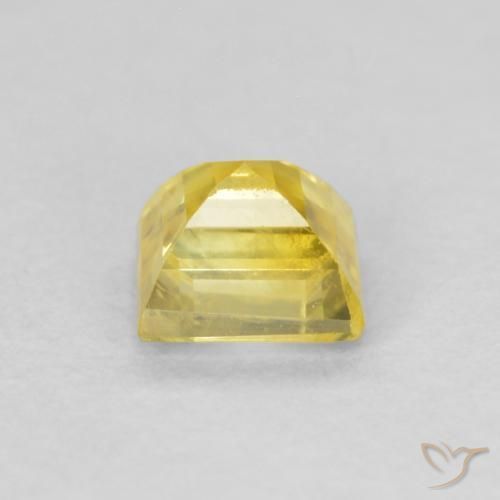 Sapphire Gemstone in 4 x 4 mm (calibrated) Size for Sale, Sapphire Stone in Medium Yellow Color