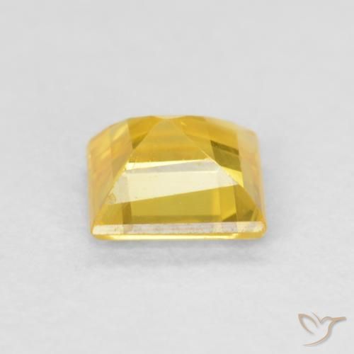 Sapphire Gemstone in 4.5 x 4.4 mm Size for Sale, Sapphire Stone in Golden-Orange Color