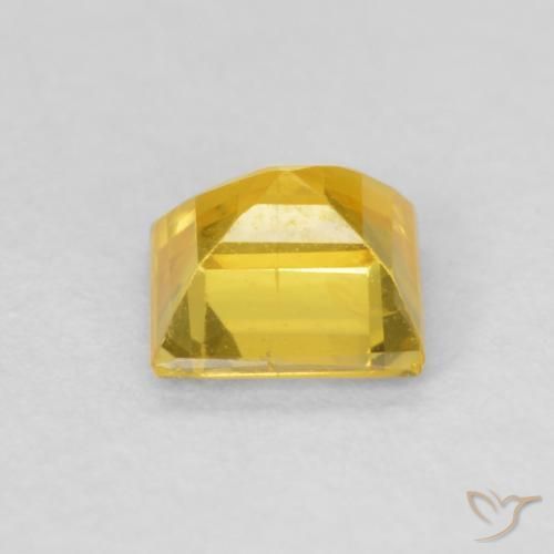 Sapphire Gemstone in 4.4 x 4.4 mm Size for Sale, Sapphire Stone in Honey Yellow Color