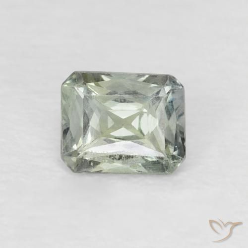 0.55ct Natural Grey Green Sapphire, Emerald Cut, VS