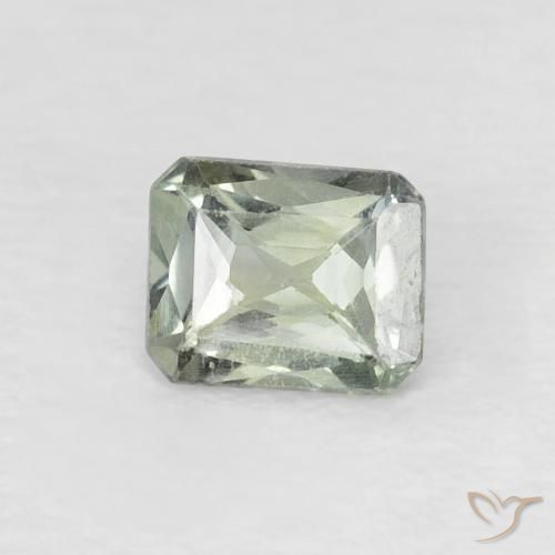 0.55 ct Green Sapphire Stone, Natural Sapphire in Octagon / Scissor Cut Shape for Sale