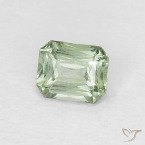 0.49 ct Green Sapphire Stone, Natural Sapphire in Octagon / Scissor Cut Shape for Sale