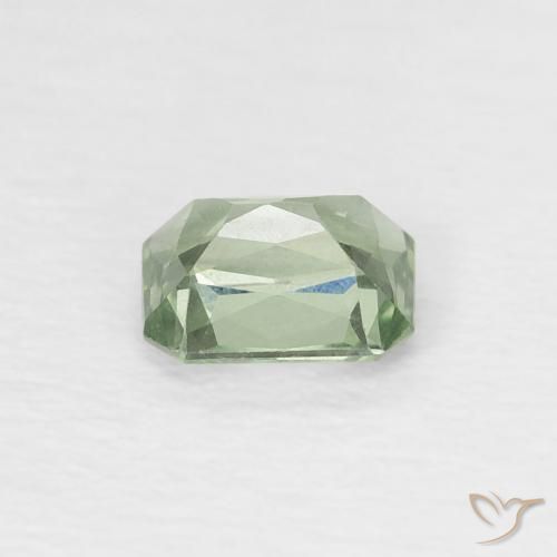 Sapphire Gemstone in 4.8 x 3.9 mm Size for Sale, Sapphire Stone in Mossy Green Color