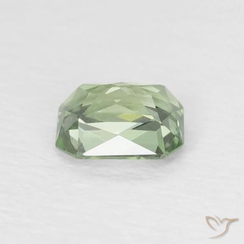 Sapphire Gemstone in 5 x 4 mm (calibrated) Size for Sale, Sapphire Stone in Medium Light Green Color