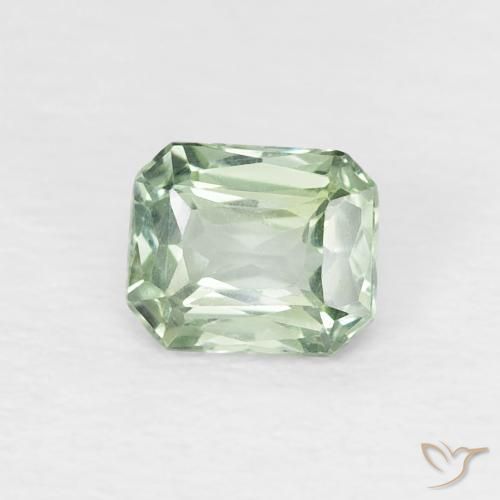 0.52 ct Green Sapphire Stone, Natural Sapphire in Octagon / Scissor Cut Shape for Sale