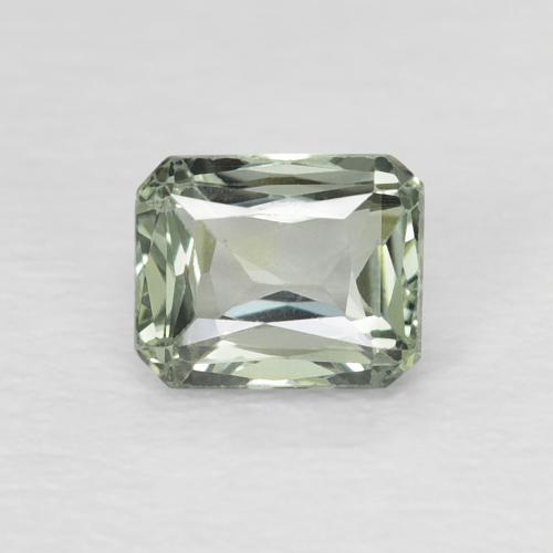 0.69ct Natural Pale Green Sapphire, Emerald Cut, VVS