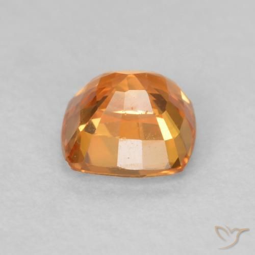 Sapphire Gemstone in 4.5 x 4.4 mm Size for Sale, Sapphire Stone in Medium Orange Color