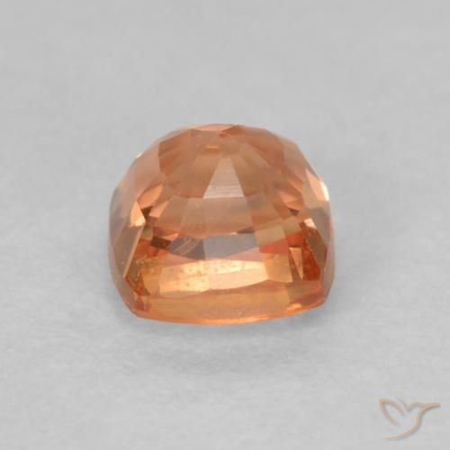 Sapphire Gemstone in 4.2 x 4.2 mm Size for Sale, Sapphire Stone in Ginger Orange Color
