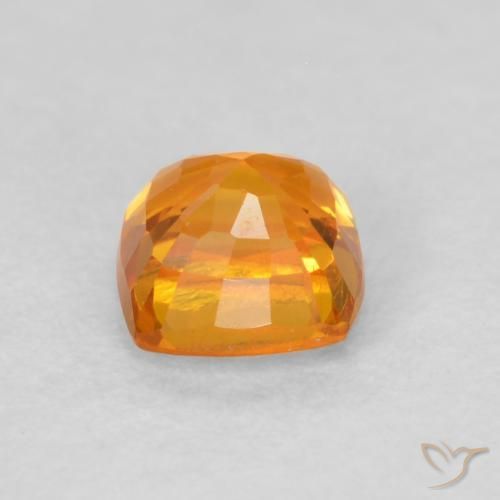Sapphire Gemstone in 4.2 x 4.2 mm Size for Sale, Sapphire Stone in Bright Orange Color