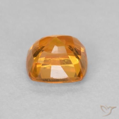 Sapphire Gemstone in 4.3 x 4.3 mm Size for Sale, Sapphire Stone in Bright Orange Color