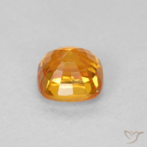 Sapphire Gemstone in 4.2 x 4.2 mm Size for Sale, Sapphire Stone in Bright Orange Color