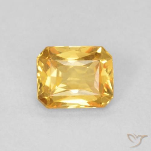 0.45ct Natural Top Gold Sapphire, Emerald Cut, VVS