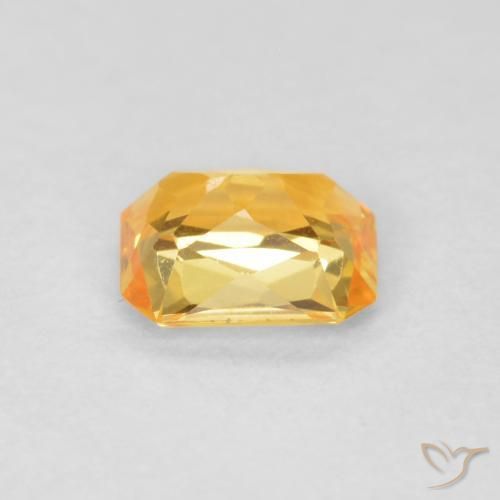 Sapphire Gemstone in 4.8 x 3.9 mm Size for Sale, Sapphire Stone in Top Gold Color
