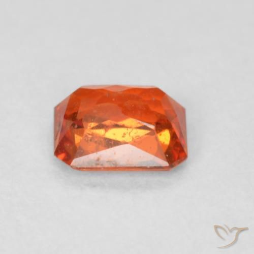 Sapphire Gemstone in 4.8 x 3.9 mm Size for Sale, Sapphire Stone in Warm Orange Color