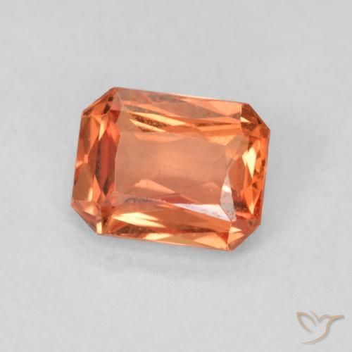 0.55 ct Red Sapphire Stone, Natural Sapphire in Octagon / Scissor Cut Shape for Sale