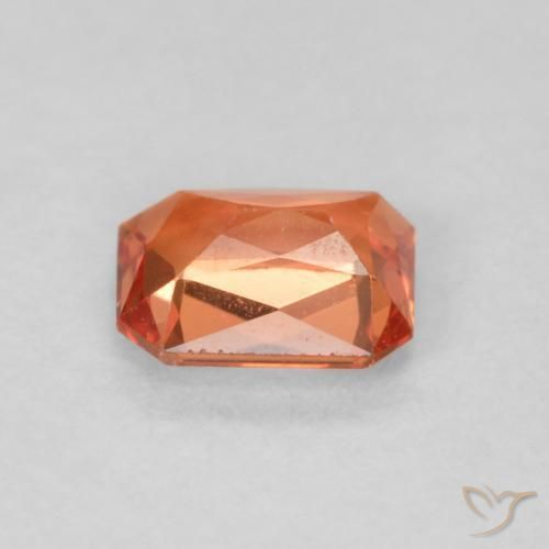Sapphire Gemstone in 5 x 4 mm (calibrated) Size for Sale, Sapphire Stone in Orange Red Color