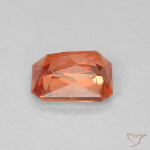 Sapphire Gemstone in 5 x 4 mm (calibrated) Size for Sale, Sapphire Stone in Orange Red Color