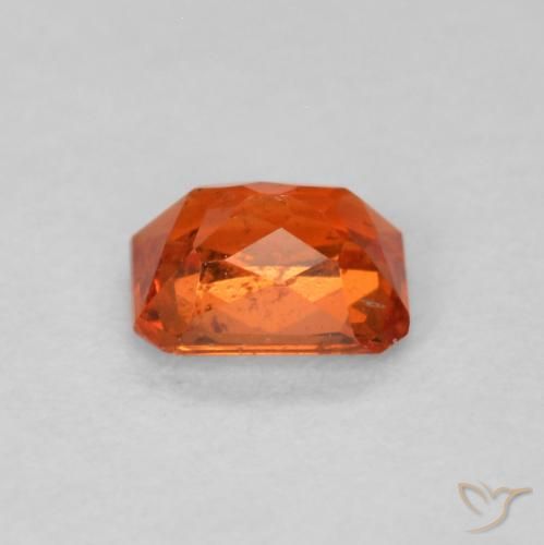 Sapphire Gemstone in 4.8 x 3.8 mm Size for Sale, Sapphire Stone in Amber Orange Color