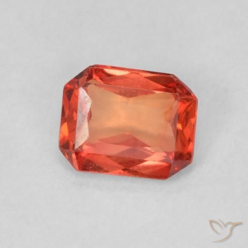 0.49 ct Red Sapphire Stone, Natural Sapphire in Octagon / Scissor Cut Shape for Sale