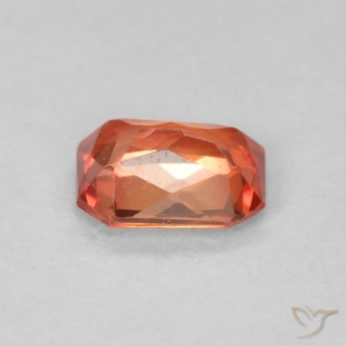 Sapphire Gemstone in 5 x 4 mm (calibrated) Size for Sale, Sapphire Stone in Reddish Orange Color