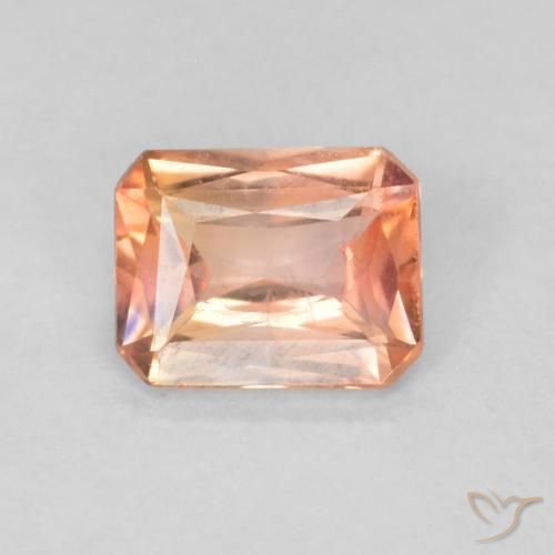Saphir orange en vrac de 0,49 ct, taille octogonale de 5,1 x 4,1 mm de Tanzanie, Photo A