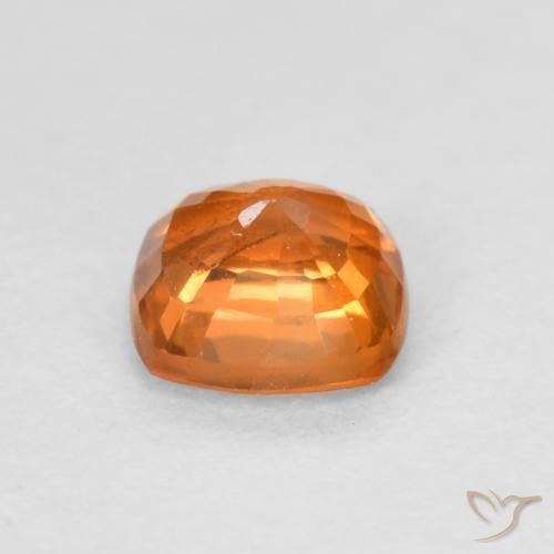 Sapphire Gemstone in 4.7 x 4.7 mm Size for Sale, Sapphire Stone in Deep Orange Color