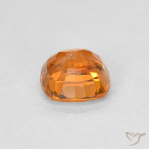 Sapphire Gemstone in 4.5 x 4.4 mm Size for Sale, Sapphire Stone in Bright Orange Color
