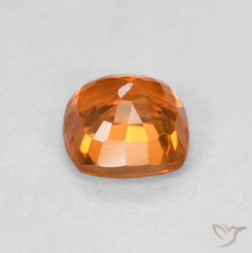 Sapphire Gemstone in 4.7 x 4.6 mm Size for Sale, Sapphire Stone in Fire Orange Color