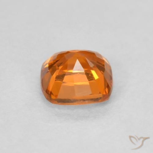 Sapphire Gemstone in 4.6 x 4.5 mm Size for Sale, Sapphire Stone in Medium Orange Color