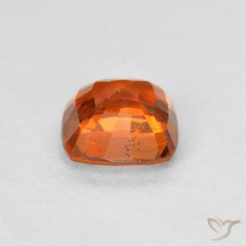 Sapphire Gemstone in 4.5 x 4.5 mm Size for Sale, Sapphire Stone in Reddish Orange Color