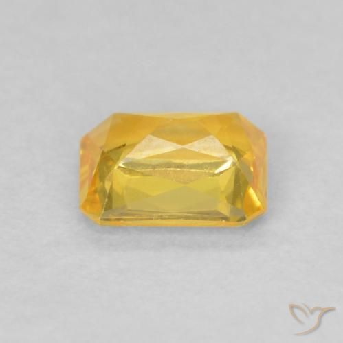 Sapphire Gemstone in 5 x 4 mm (calibrated) Size for Sale, Sapphire Stone in Golden Color