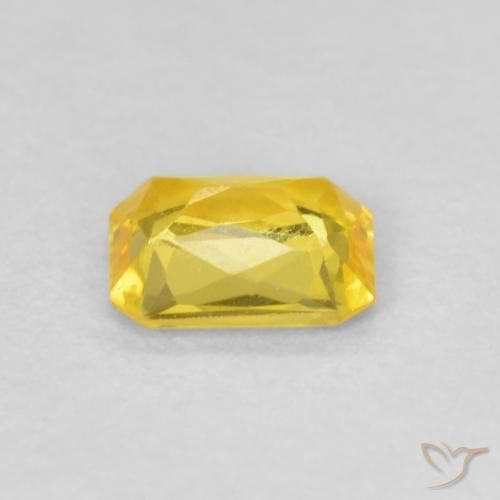 Sapphire Gemstone in 5 x 4 mm (calibrated) Size for Sale, Sapphire Stone in Light Honey Yellow Color