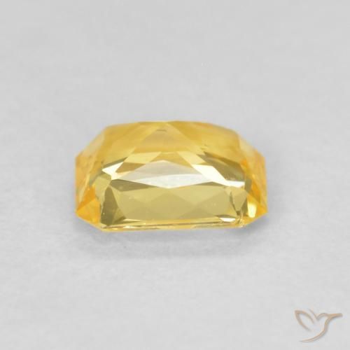Sapphire Gemstone in 5 x 4 mm (calibrated) Size for Sale, Sapphire Stone in Deep Yellow Color