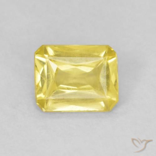 0.47ct Natural Earthy Yellow Sapphire, Emerald Cut, VVS-VS