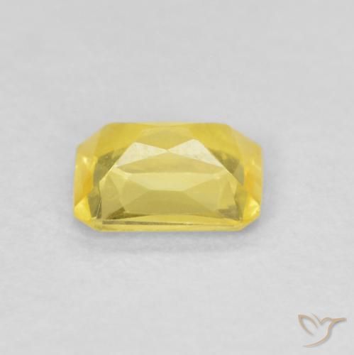 Sapphire Gemstone in 5 x 4 mm (calibrated) Size for Sale, Sapphire Stone in Earthy Yellow Color