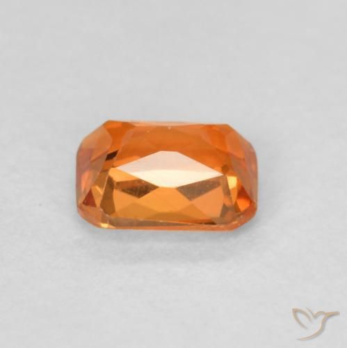 Sapphire Gemstone in 5 x 4 mm (calibrated) Size for Sale, Sapphire Stone in Medium Orange Color