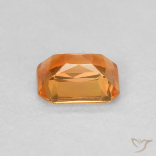 Sapphire Gemstone in 5 x 4 mm (calibrated) Size for Sale, Sapphire Stone in Medium Orange Color