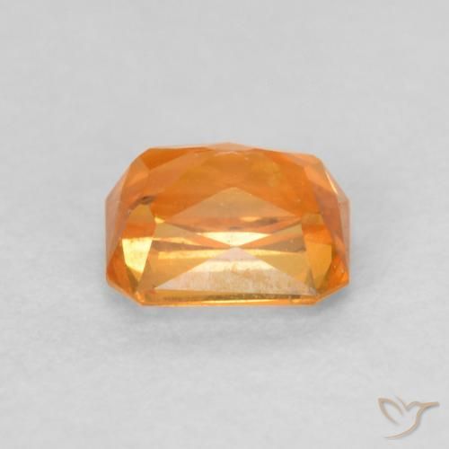 Sapphire Gemstone in 5.1 x 4.2 mm Size for Sale, Sapphire Stone in Bright Orange Color