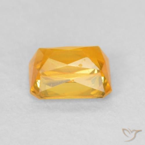 Sapphire Gemstone in 5 x 4 mm (calibrated) Size for Sale, Sapphire Stone in Orange-Gold Color