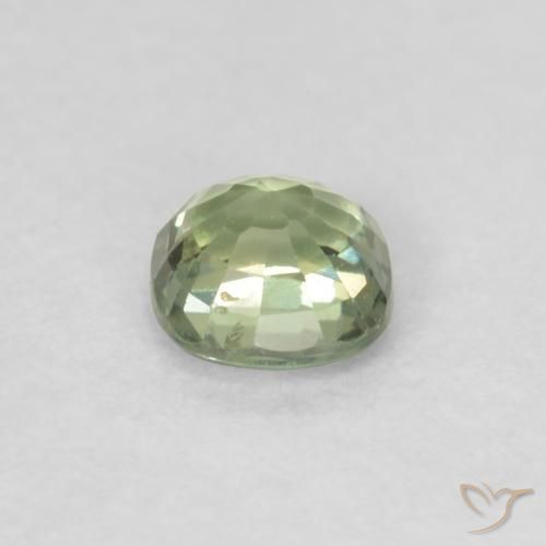 Sapphire Gemstone in 4.2 x 4.1 mm Size for Sale, Sapphire Stone in Very Light Green Color