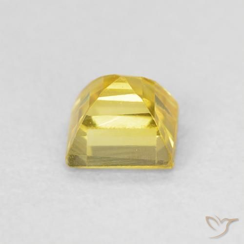 Sapphire Gemstone in 5 x 4 mm (calibrated) Size for Sale, Sapphire Stone in Yellowish Gold Color