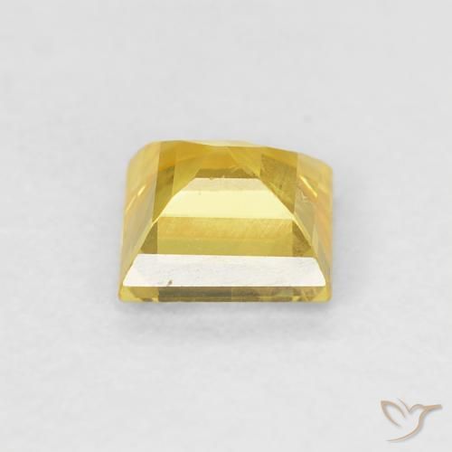 Sapphire Gemstone in 4.4 x 4.3 mm Size for Sale, Sapphire Stone in Medium Yellow Color