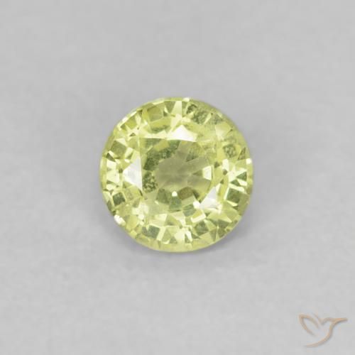 0.33ct Natural Medium Yellow Sapphire, Round, VVS-VS