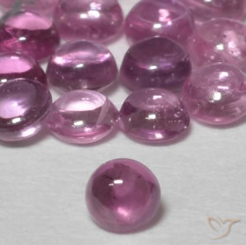 1.12 ctw Purple Sapphire Stones, Natural Sapphire in Round Cabochon Shape for Sale