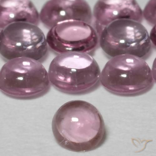 0.94 ctw Pink Sapphire Stones, Natural Sapphire in Round Cabochon Shape for Sale