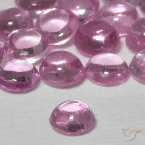 Sapphire Gemstones in 2.5 mm (calibrated) Size for Sale, Sapphire Stones in Light Pink Color