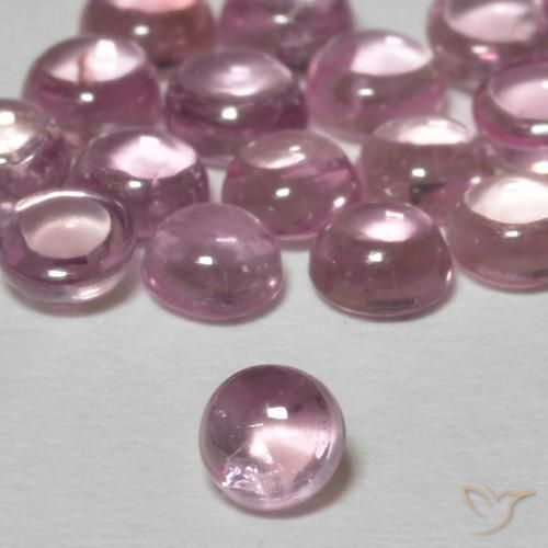 4.74 ctw Pink Sapphire Stones, Natural Sapphire in Round Cabochon Shape for Sale