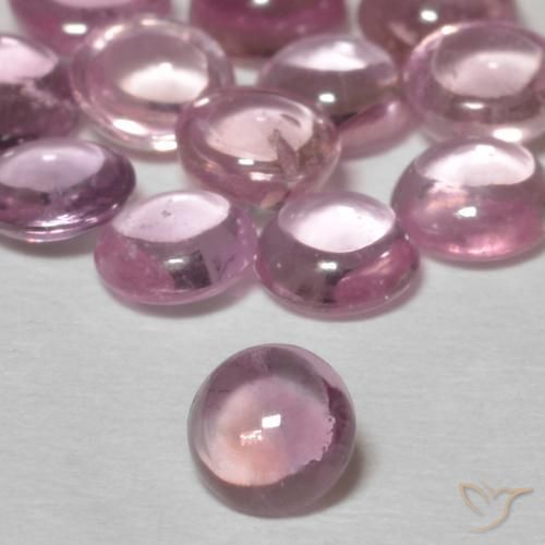 3.70 ctw Pink Sapphire Stones, Natural Sapphire in Round Cabochon Shape for Sale