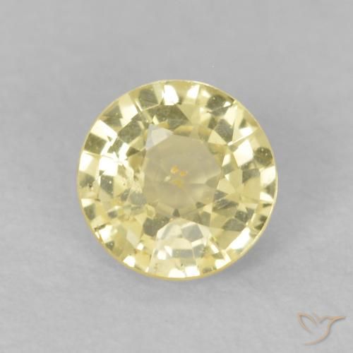 0.44ct Natural Warm Yellow Sapphire, Round, VS